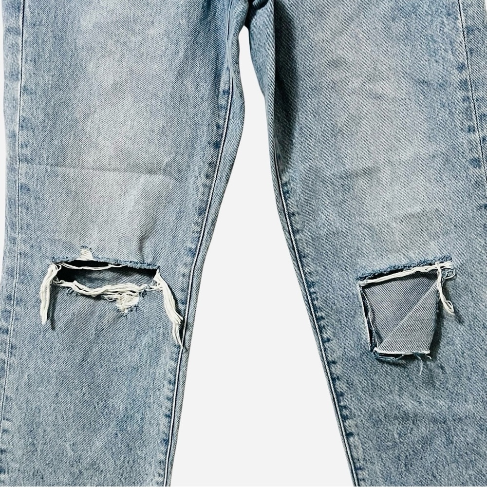 Express Jeans Size 0 Straight Ankle High Rise Ripped - Picture 5 of 9
